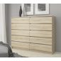 AKORD CLP K140 Komód Laminált Sonoma Tölgy 10 Fiókos