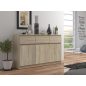 AKORD CLP K140 Komód Laminált Sonoma Tölgy 3 Ajtós 3 Fiókos