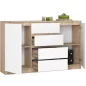 AKORD CLP Modern Komód Sonoma Tölgy Fehér 160cm