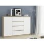 AKORD CLP Modern Komód Sonoma Tölgy Fehér 160cm