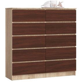 Komód K120 10f Clp Sonoma Tölgy / Wenge