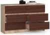 AKORD CLP 6-Fiókos Komód Sonoma Tölgy/Wenge Laminált