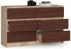 AKORD CLP 6-Fiókos Komód Sonoma Tölgy/Wenge Laminált