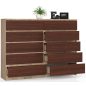 AKORD CLP Sonoma Tölgy/Wenge Fiókos Komód 10 Fiókkal