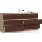 AKORD CLP Modern Komód Laminált Sonoma Tölgy/Wenge 6-Fiókos