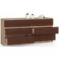   AKORD CLP Modern Komód Laminált Sonoma Tölgy/Wenge 6-Fiókos