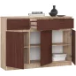 AKORD CLP Sonoma-Wenge Komód 3 Ajtós 3 Fiókos Laminált