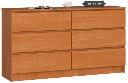 AKORD CLP K140 Komód Éger 6 Fiókos Matt
