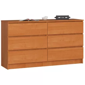 AKORD CLP K140 Komód Éger 6 Fiókos Matt