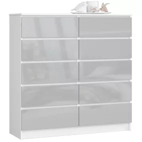 AKORD CLP K120 Komód Metál Magasfényű 10 Fiókos