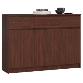 AKORD CLP K140 Komód Laminált Wenge 3 Ajtós 3 Fiókos