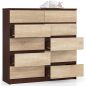 AKORD CLP K120 Komód Laminált Wenge-Sonoma 10 Fiókos