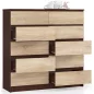 AKORD CLP K120 Komód Laminált Wenge-Sonoma 10 Fiókos