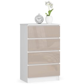 AKORD CLP Cappuccino Magasfényű 4-Fiókos Komód