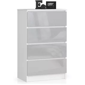 AKORD CLP Metál Magasfényű 4-Fiókos Komód