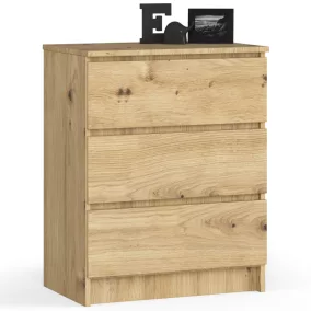 AKORD CLP Artisan Tölgy 3-Fiókos Komód