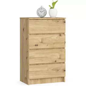 AKORD CLP Artisan Tölgy Komód 4 Fiókos Matt