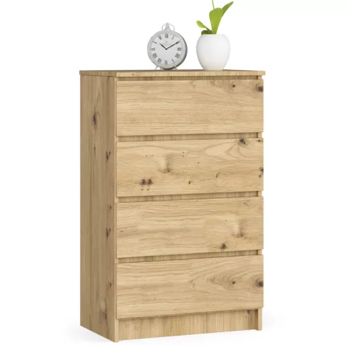 AKORD CLP Artisan Tölgy Komód 4 Fiókos Matt