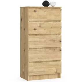 AKORD CLP Artisan Tölgy 5-Fiókos Komód Matt