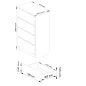 AKORD K60 Sonoma 4-Fiókos Komód Fehér/Tölgy
