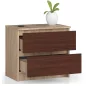 AKORD CLP Sonoma Tölgy Wenge Fiókos Komód 2 Fiókkal