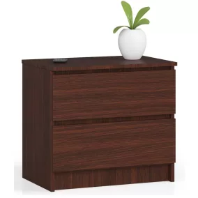 AKORD CLP Éjjeliszekrény Laminált Wenge 2 Fiókos