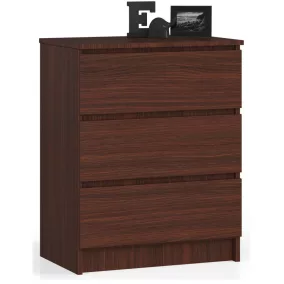 AKORD CLP Komód 3 Fiókos Laminált Wenge Matt