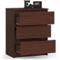 AKORD CLP Komód 3 Fiókos Laminált Wenge Matt