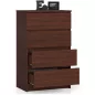 AKORD CLP K60 Komód Laminált Wenge 4 Fiókos
