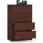 AKORD CLP K60 Komód Laminált Wenge 4 Fiókos