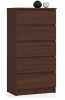 AKORD CLP 5 Fiókos Komód Wenge Laminált 60cm