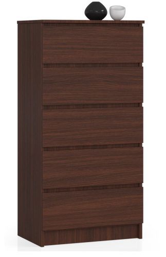 AKORD CLP 5 Fiókos Komód Wenge Laminált 60cm