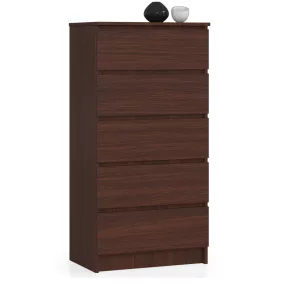 AKORD CLP 5 Fiókos Komód Wenge Laminált 60cm