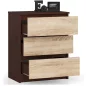 AKORD CLP Komód 3 Fiókos Laminált Wenge-Sonoma Tölgy