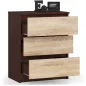 AKORD CLP Komód 3 Fiókos Laminált Wenge-Sonoma Tölgy