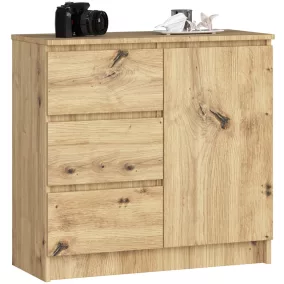 AKORD Jerry Komód Artisan Tölgy 3 Fiókos 1 Ajtós