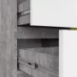 Jerry Modern Komód Laminált Beton-Fehér 3 Fiókos