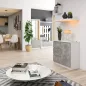 AKORD Jerry Komód Laminált Fehér Beton 3 Fiókos
