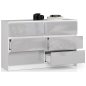 AKORD CLP K120 Komód 6 Fiókos Metál Magasfényű