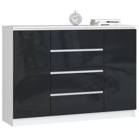 AKORD CLP K140 Komód Magasfényű Grafit MDF