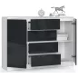 AKORD CLP K140 Komód Magasfényű Grafit MDF