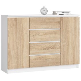 AKORD CLP K140 Komód Laminált Fehér-Sonoma Tölgy
