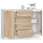 AKORD CLP K140 Komód Laminált Fehér-Sonoma Tölgy