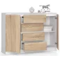 AKORD CLP K140 Komód Laminált Fehér-Sonoma Tölgy