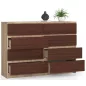 AKORD CLP 8 Fiókos Komód Sonoma Tölgy Wenge