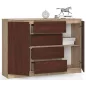 AKORD CLP Komód Sonoma Tölgy/Wenge Laminált 4-Fiókos