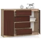 AKORD CLP Komód Sonoma Tölgy/Wenge Laminált 4-Fiókos