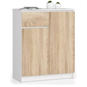 AKORD CLP K80 Komód Laminált Fehér-Sonoma Tölgy