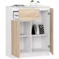 AKORD CLP K80 Komód Laminált Fehér-Sonoma Tölgy