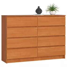 AKORD CLP K140 Égerfa Komód 8 Fiókos